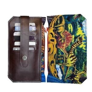 Dinosaur wallet purse pall handmade zipper vinyl